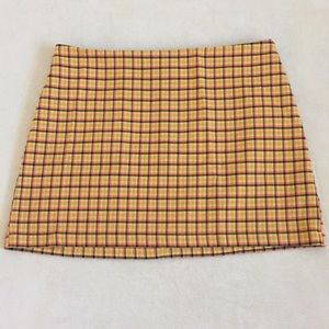 Yellow plaid UO skirt